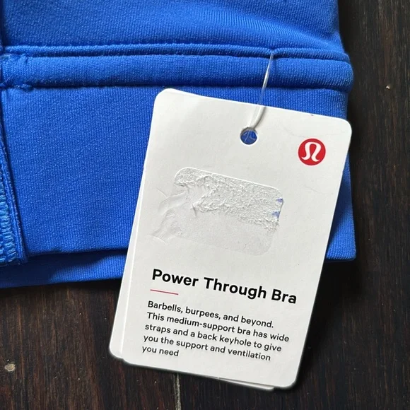 LULULEMON POWER THROUGH BRA IN BLAZER BLUE TONE SZ 8 NWT